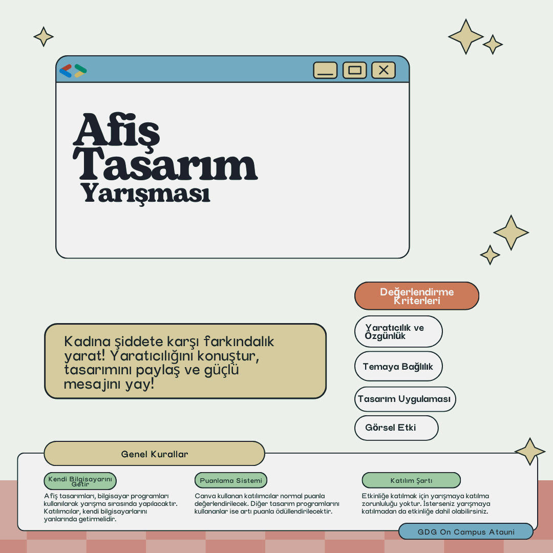Kadına Şiddete Karşı Afiş Tasarım Yarışması 🎨
